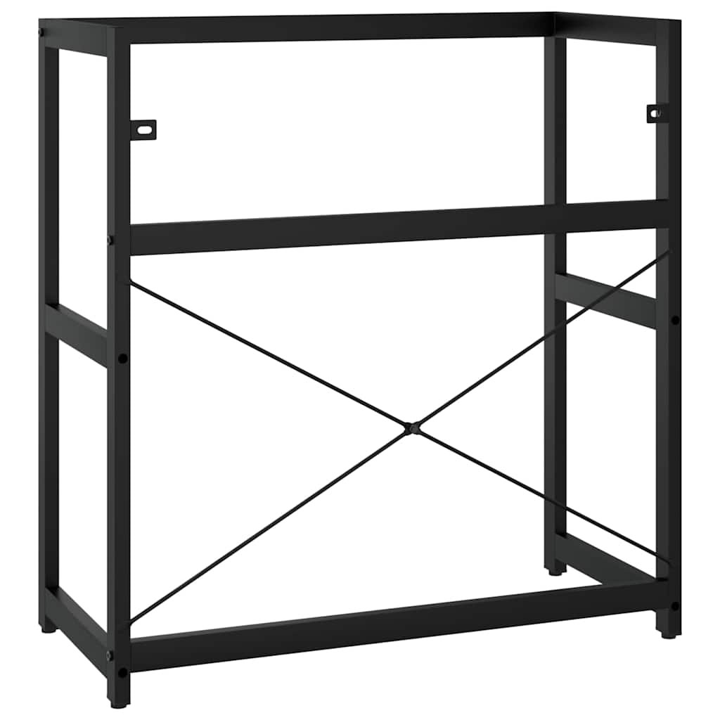 vidaXL Bathroom Washbasin Frame | Black | Powder-coated iron | 79x38x83 cm 6