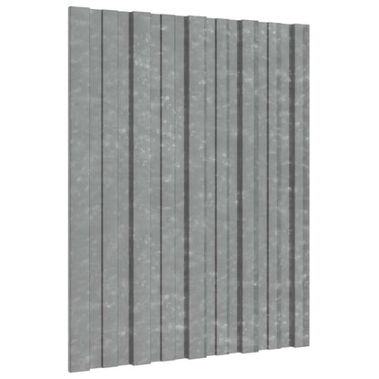 vidaXL Roof Panel 36 pcs Silver 60 x 45 cm Galvanised steel 1