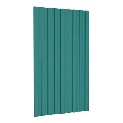 Roof Panel Galvanised steel 36 pcs Green 80 x 45 cm