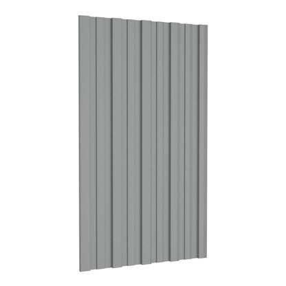 Roof Panel Galvanised steel 36 pcs Grey 80 x 45 cm