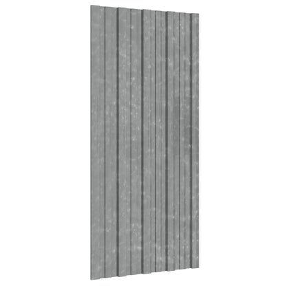 vidaXL Roof Panel 12 pcs Silver 100 x 45 cm Galvanised steel 1