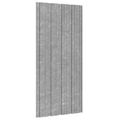 vidaXL Roof Panel 12 pcs Silver 100 x 45 cm Galvanised steel 5