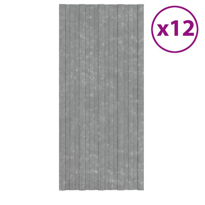 vidaXL Roof Panel 12 pcs Silver 100 x 45 cm Galvanised steel 2