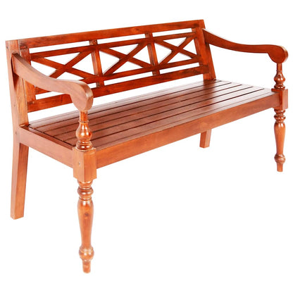 vidaXL Batavia Bench Solid Mahogany Wood
