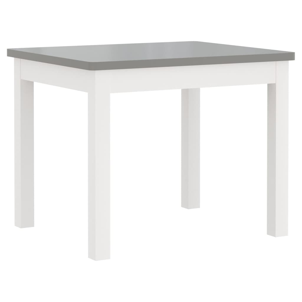 vidaXL Children Table And Chair Set | White and grey | MDF | Small | Ergonomic 6