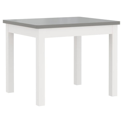 vidaXL Children Table And Chair Set | White and grey | MDF | Small | Ergonomic 6