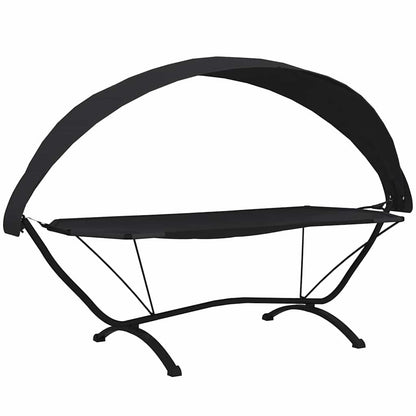vidaXL Outdoor Lounge Bed | Black | Steel | Outdoor Lounge Bed | Rectangular 2