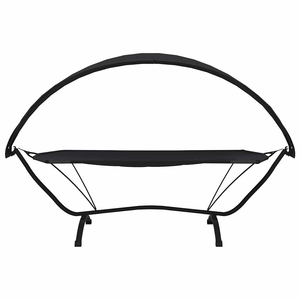 vidaXL Outdoor Lounge Bed | Black | Steel | Outdoor Lounge Bed | Rectangular 3