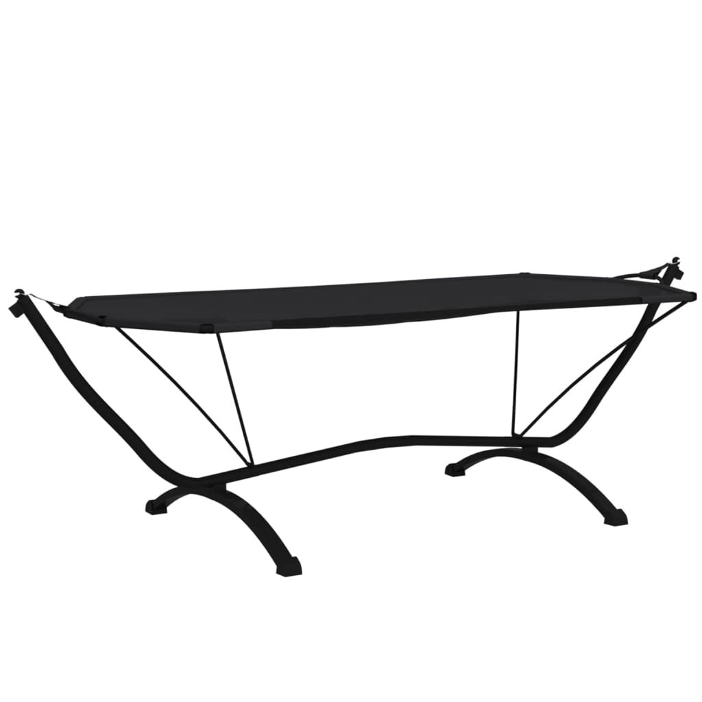 vidaXL Outdoor Lounge Bed | Black | Steel | Outdoor Lounge Bed | Rectangular 5
