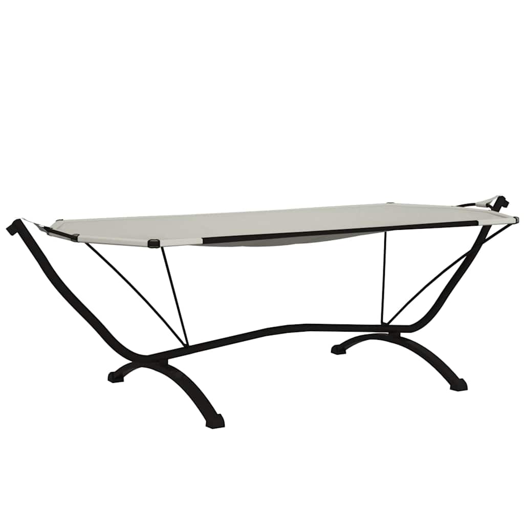 vidaXL Outdoor Lounge Bed | Cream | Steel, Oxford Fabric | Large 5