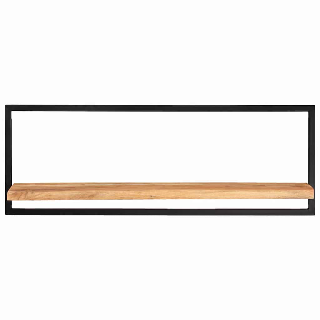 vidaXL Wall Shelf | Set of 2 | Natural wood and black 2