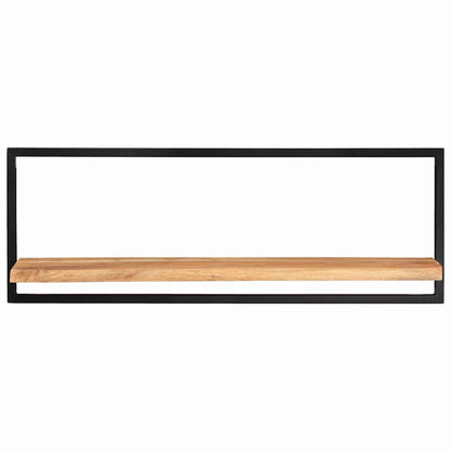 vidaXL Wall Shelf | Set of 2 | Natural wood and black 2