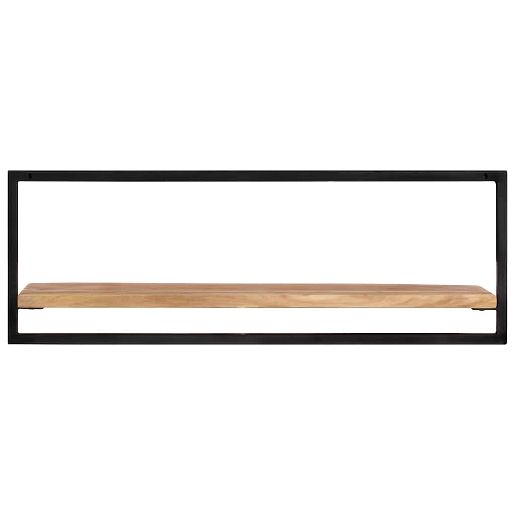 vidaXL Wall Shelf | Set of 2 | Natural wood and black 3