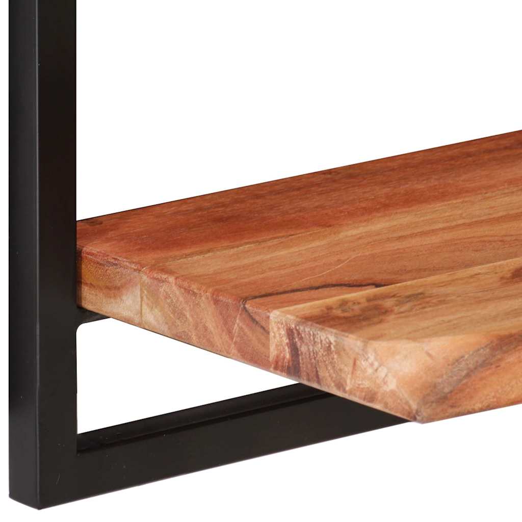 vidaXL Wall Shelf | Set of 2 | Natural wood and black 5
