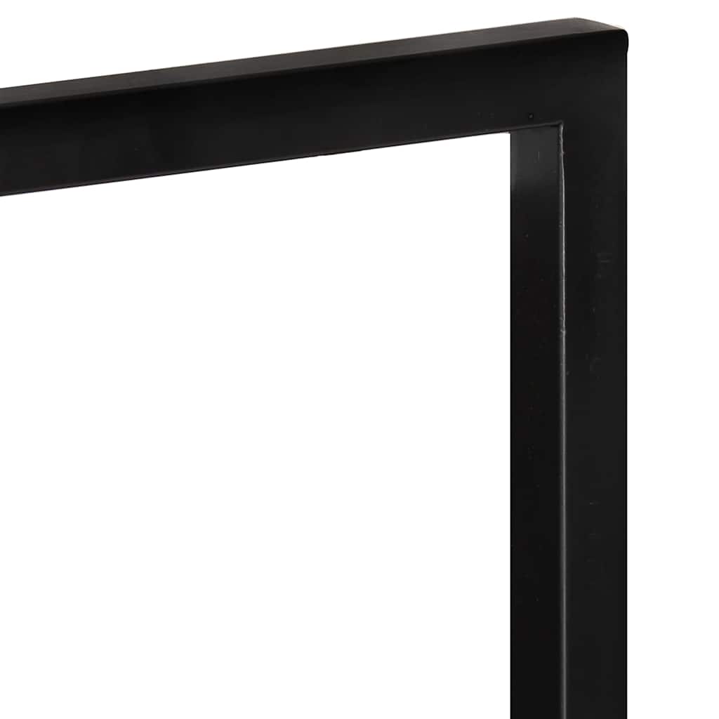 vidaXL Wall Shelf | Set of 2 | Natural wood and black | Solid Acacia wood, Steel 5