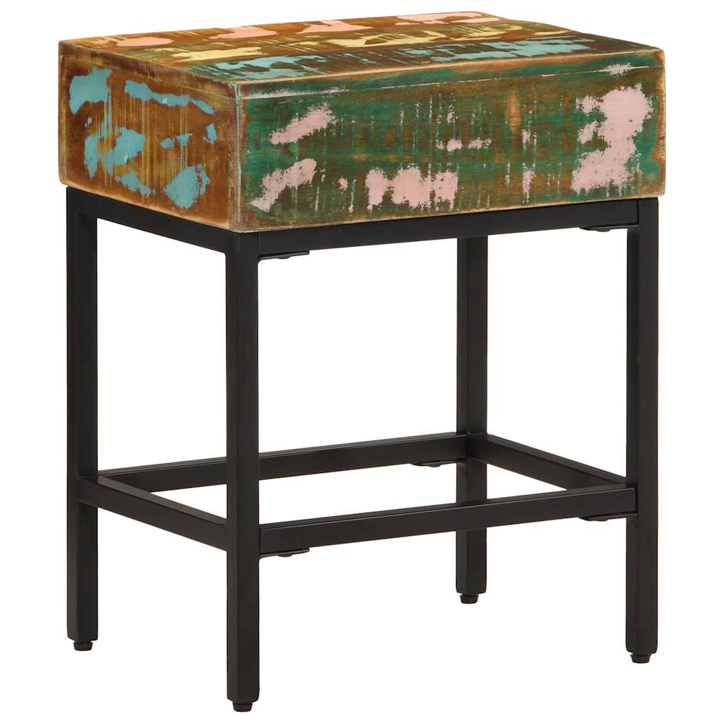 vidaXL Side Table | Multicolour | Solid reclaimed wood | 40x30x51 cm 1