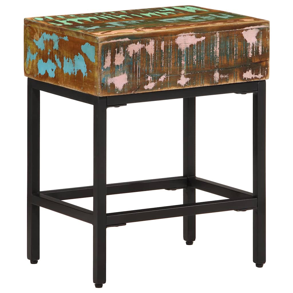 vidaXL Side Table | Multicolour | Solid reclaimed wood | 40x30x51 cm 2