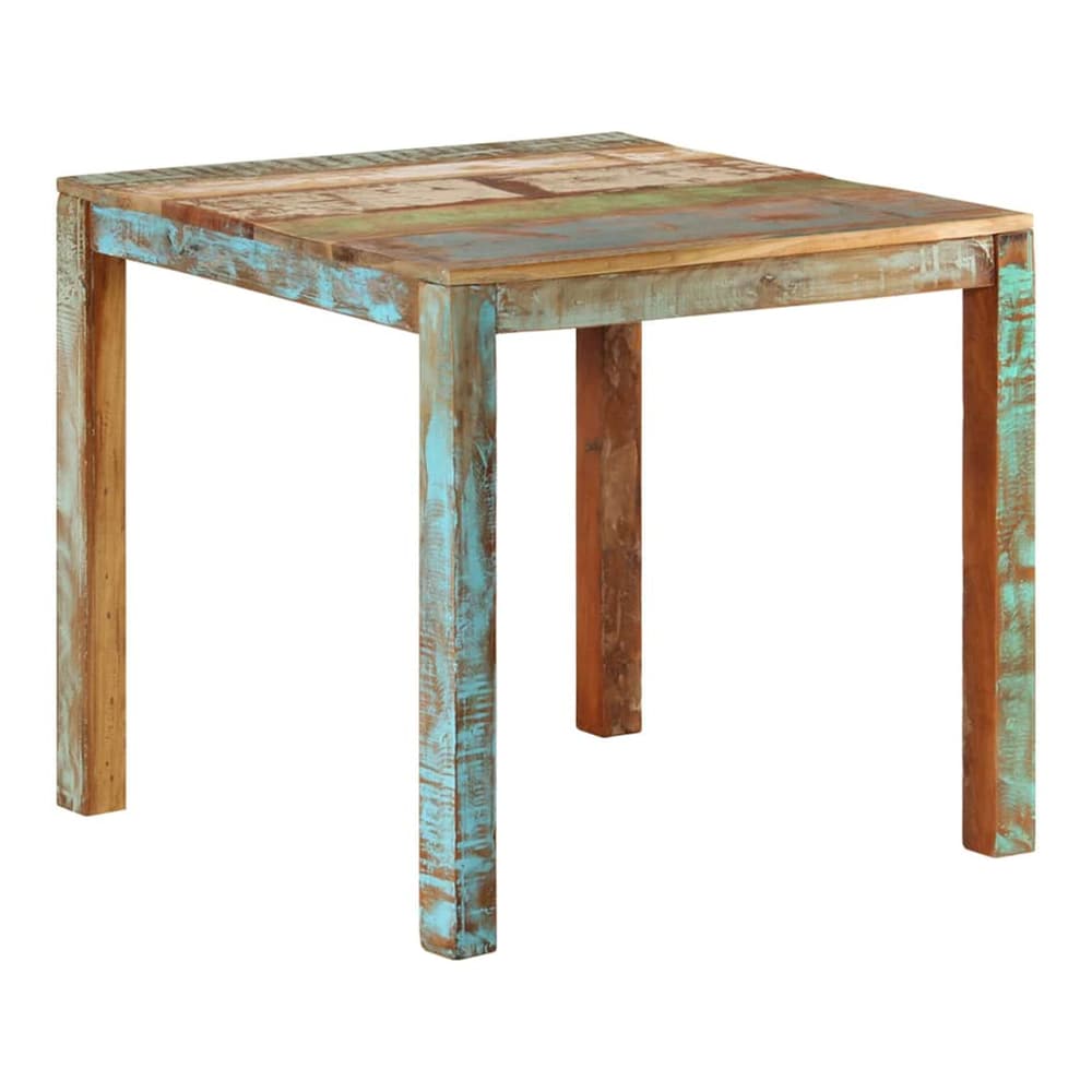 Dining Table 82 cm 80 cm Solid reclaimed wood