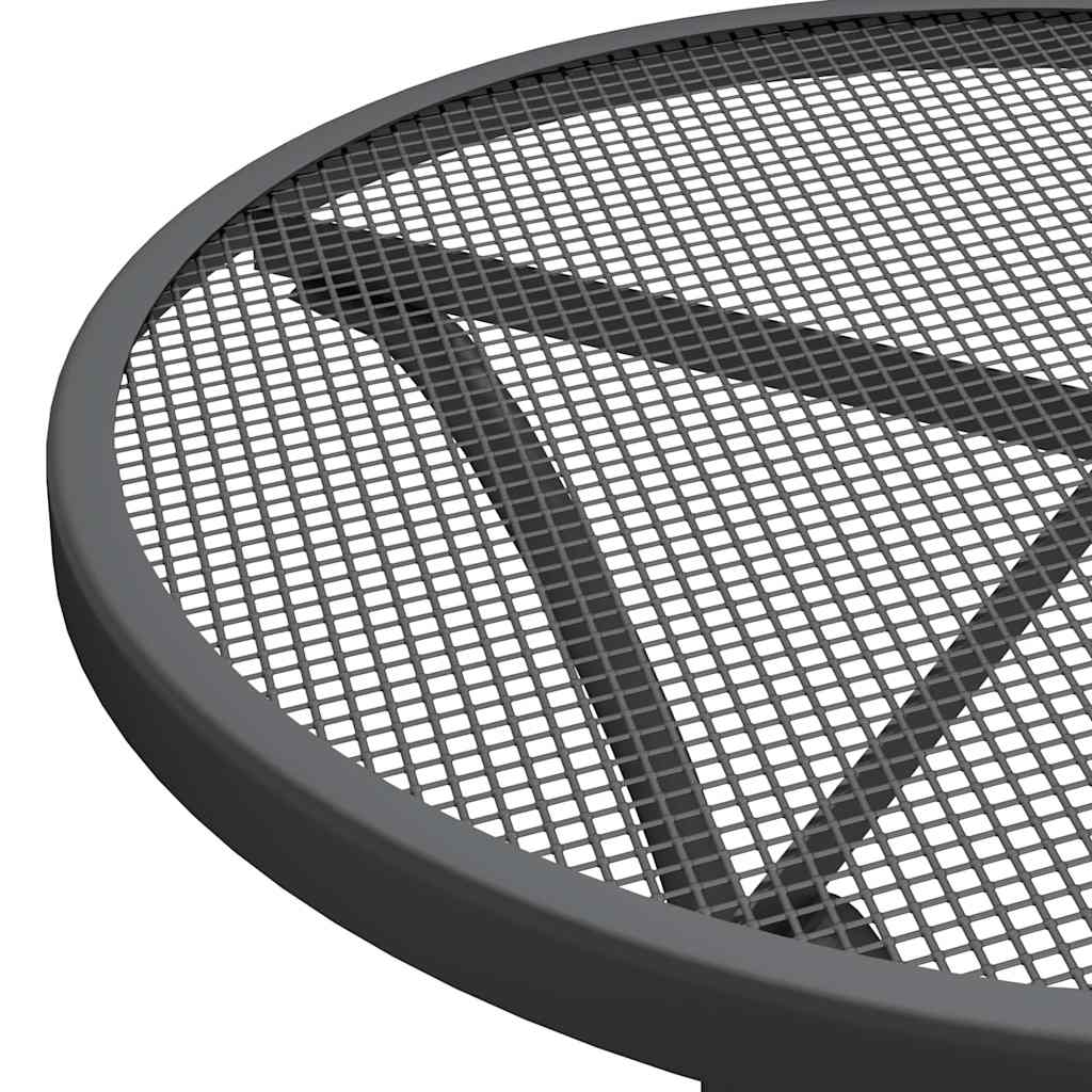 Garden Table Expanded Metal Mesh Anthracite Ø 60 x 72 cm