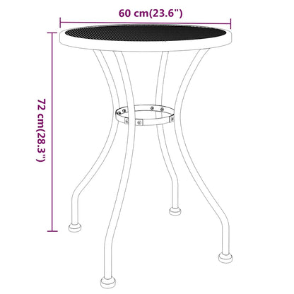 Garden Table Expanded Metal Mesh Anthracite Ø 60 x 72 cm
