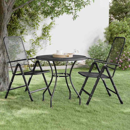 Garden Table Expanded Metal Mesh Anthracite Ø 80 x 72 cm