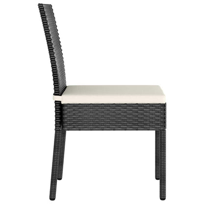 vidaXL Garden Dining Chairs 2 pcs Poly Rattan Black 3