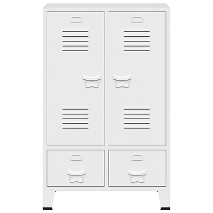 vidaXL Wardrobe | White | Steel | Medium | Height-Adjustable Shelves | Wardrobe 4