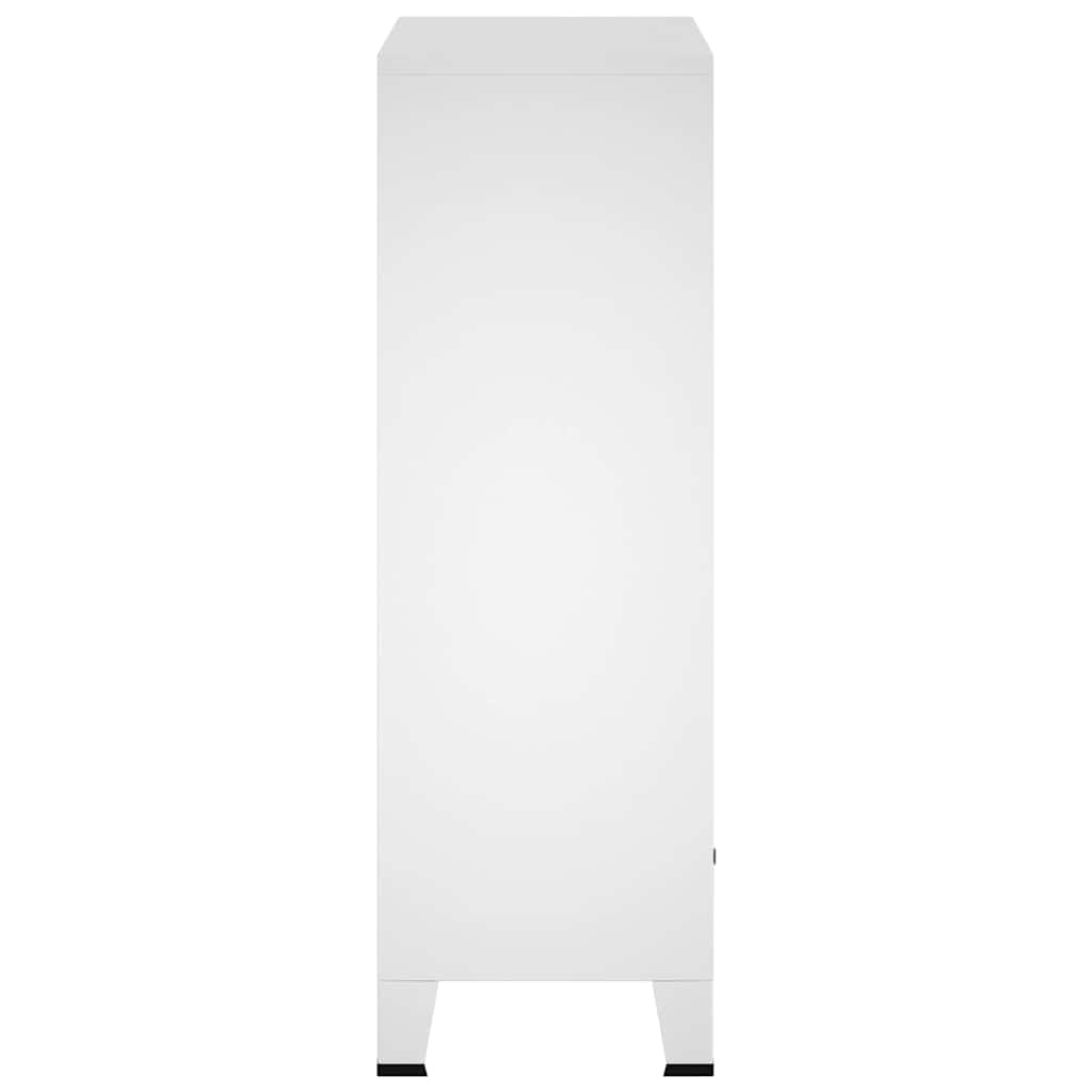 vidaXL Wardrobe | White | Steel | Medium | Height-Adjustable Shelves | Wardrobe 5