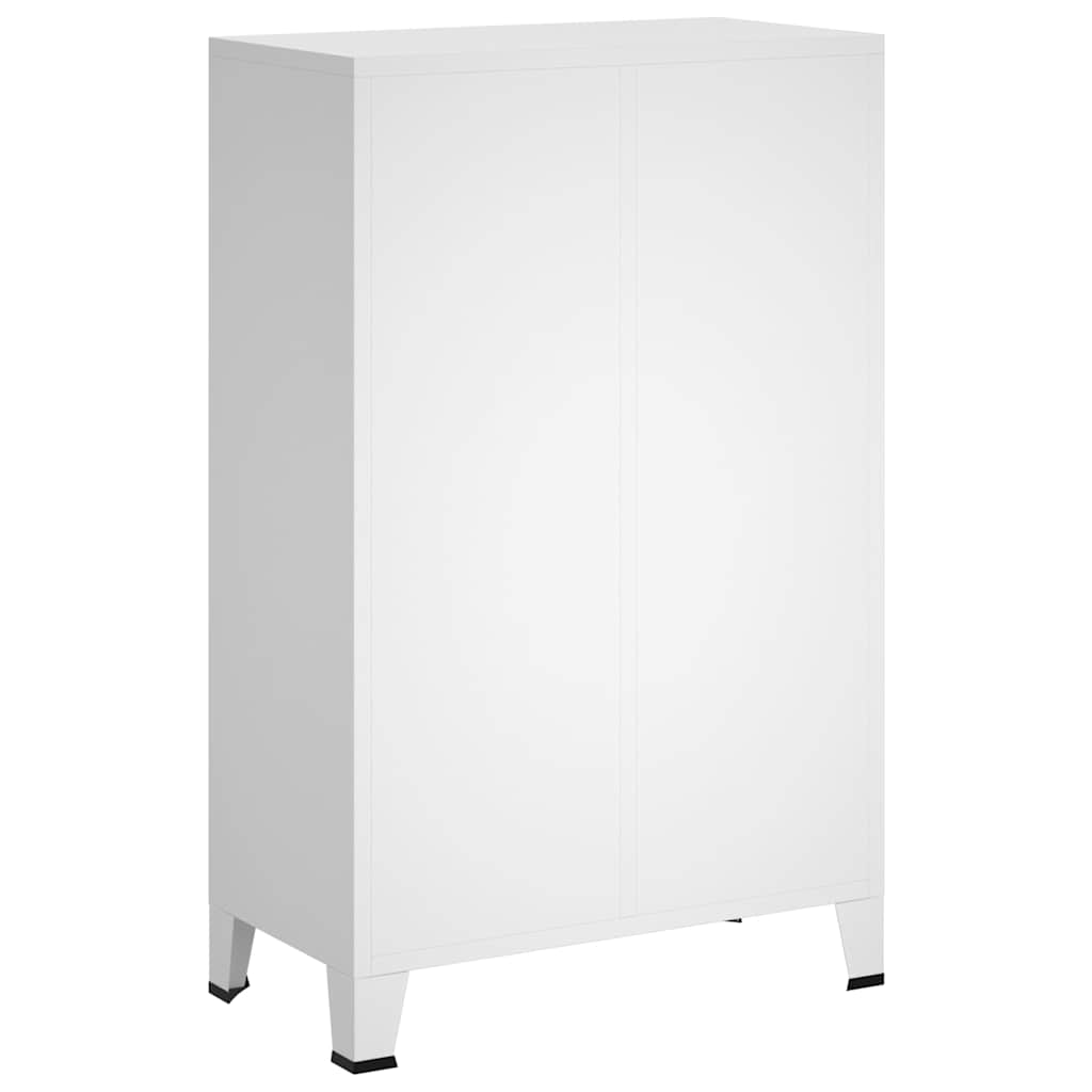 vidaXL Wardrobe | White | Steel | Medium | Height-Adjustable Shelves | Wardrobe 6