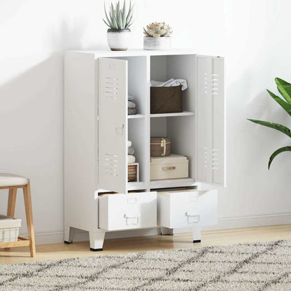 vidaXL Wardrobe | White | Steel | Medium | Height-Adjustable Shelves | Wardrobe 1