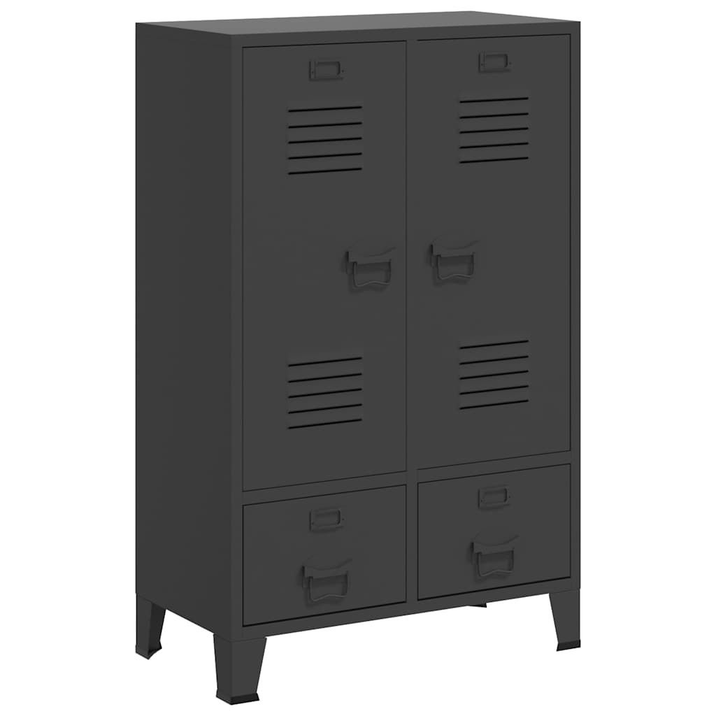 vidaXL Wardrobe | Anthracite | Steel | Medium | Wardrobe | Rectangular 2