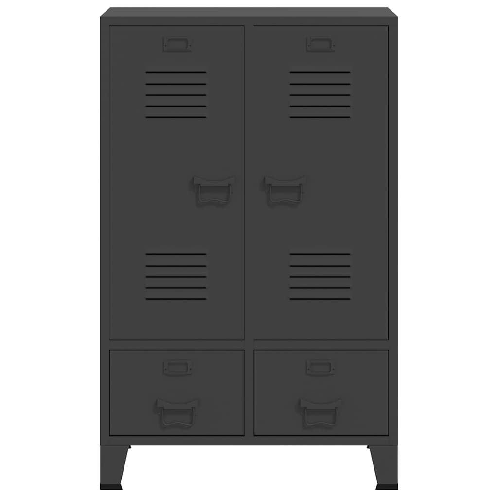 vidaXL Wardrobe | Anthracite | Steel | Medium | Wardrobe | Rectangular 4