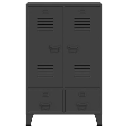vidaXL Wardrobe | Anthracite | Steel | Medium | Wardrobe | Rectangular 4