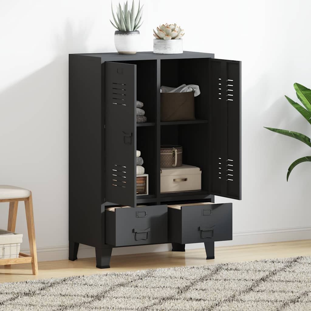 vidaXL Wardrobe | Anthracite | Steel | Medium | Wardrobe | Rectangular 1