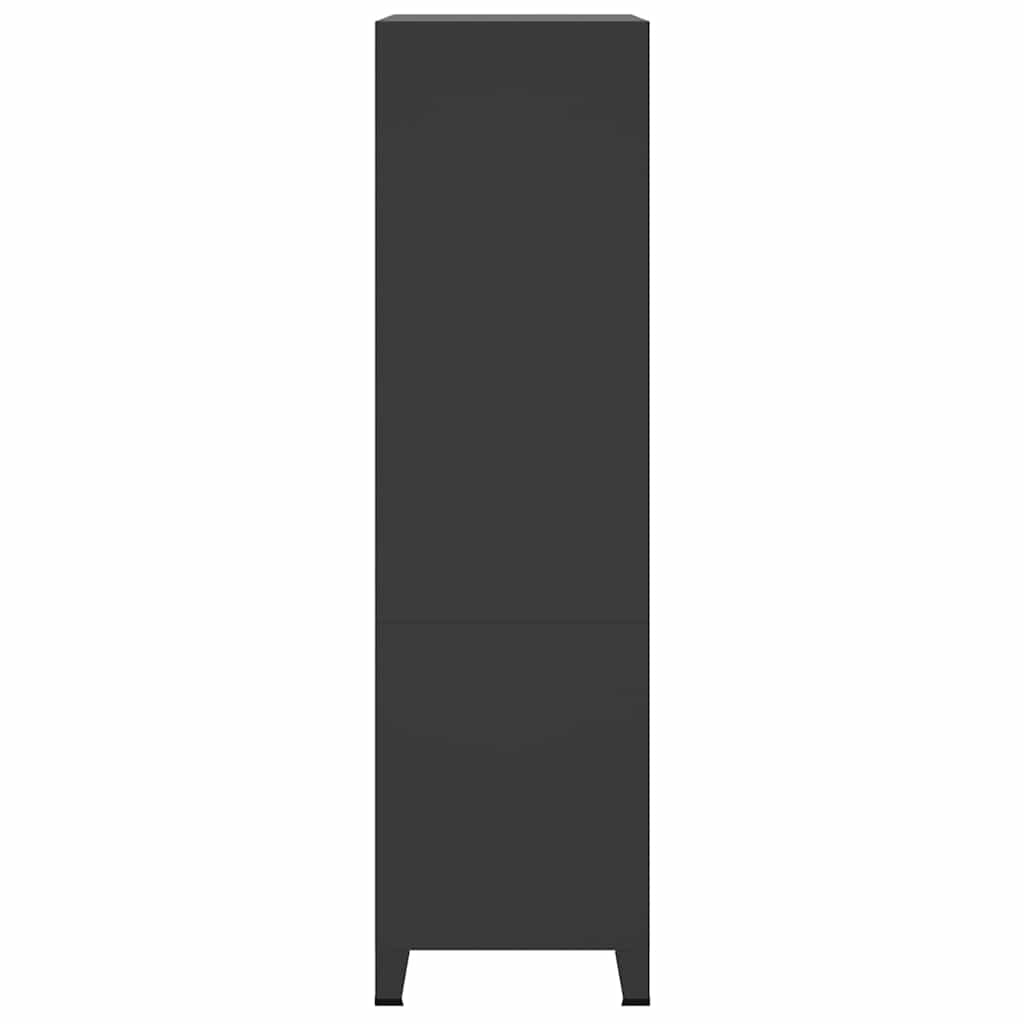vidaXL Wardrobe | Black | Metal | Large | Wardrobe | Rectangular | Industrial 5