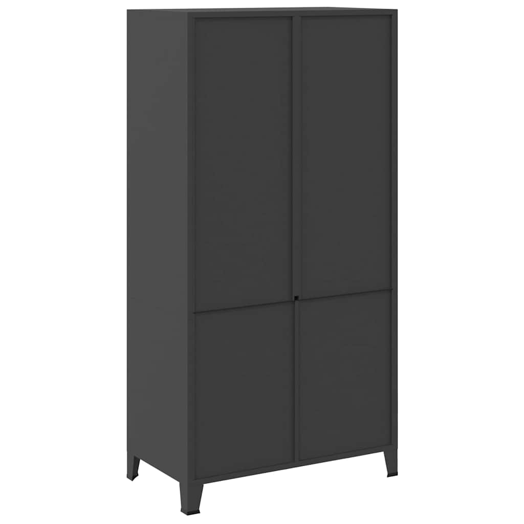 vidaXL Wardrobe | Black | Metal | Large | Wardrobe | Rectangular | Industrial 6