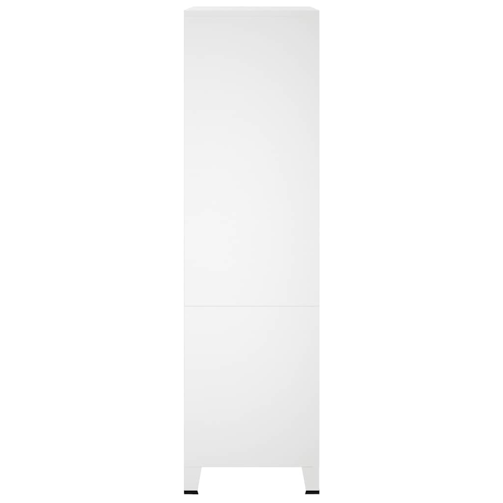 vidaXL Wardrobe | White | Metal | 90 x 50 x 180 cm | Wardrobe | Rectangular 5