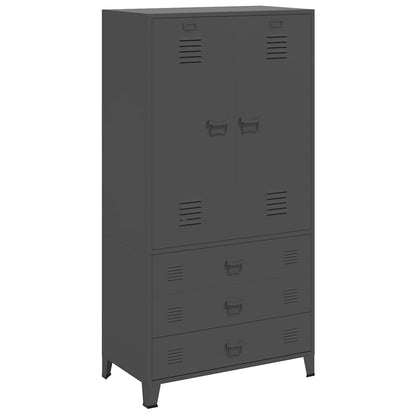 vidaXL Wardrobe | Anthracite | Metal | 90x50x180 cm | Wardrobe | Rectangular 2