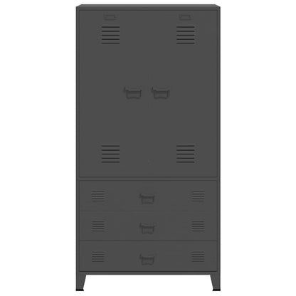 vidaXL Wardrobe | Anthracite | Metal | 90x50x180 cm | Wardrobe | Rectangular 4