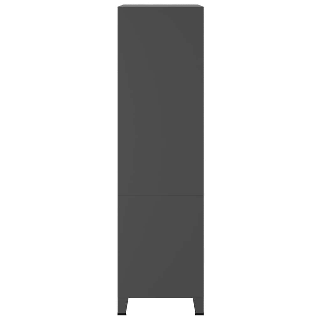 vidaXL Wardrobe | Anthracite | Metal | 90x50x180 cm | Wardrobe | Rectangular 5