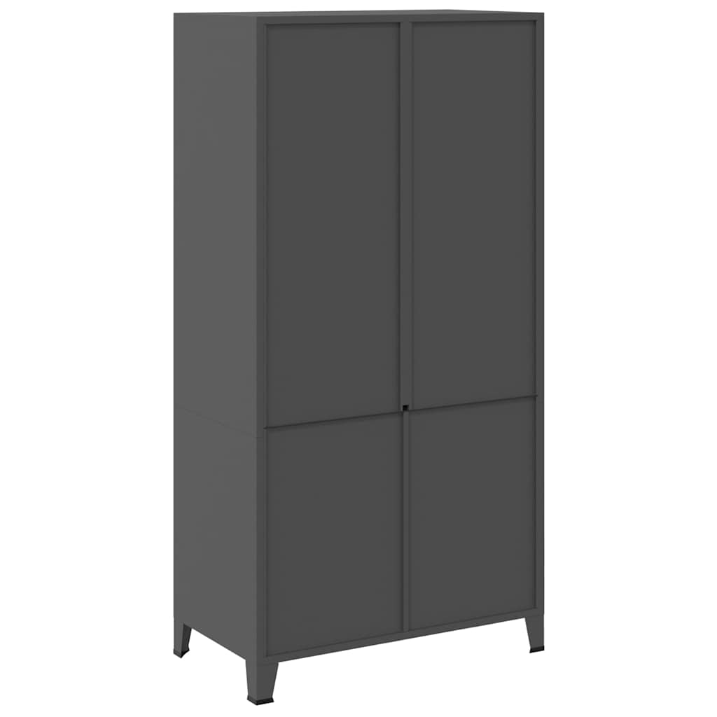vidaXL Wardrobe | Anthracite | Metal | 90x50x180 cm | Wardrobe | Rectangular 6