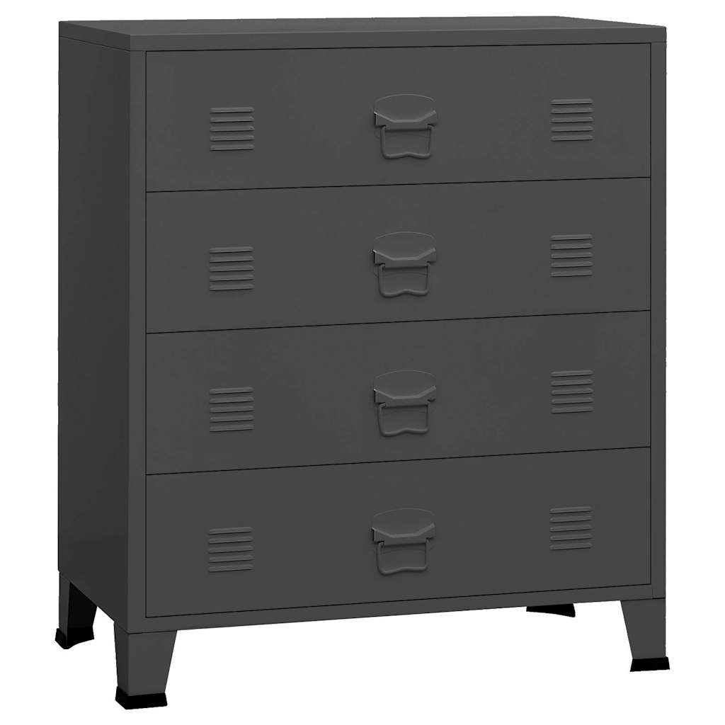 vidaXL Drawer Cabinet | Anthracite | Metal | Medium | Drawer Cabinet 2