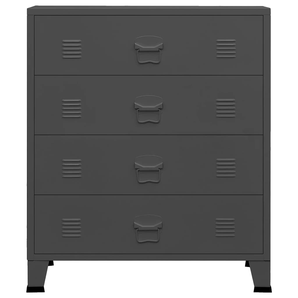 vidaXL Drawer Cabinet | Anthracite | Metal | Medium | Drawer Cabinet 4