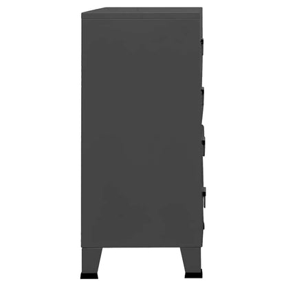 vidaXL Drawer Cabinet | Anthracite | Metal | Medium | Drawer Cabinet 5