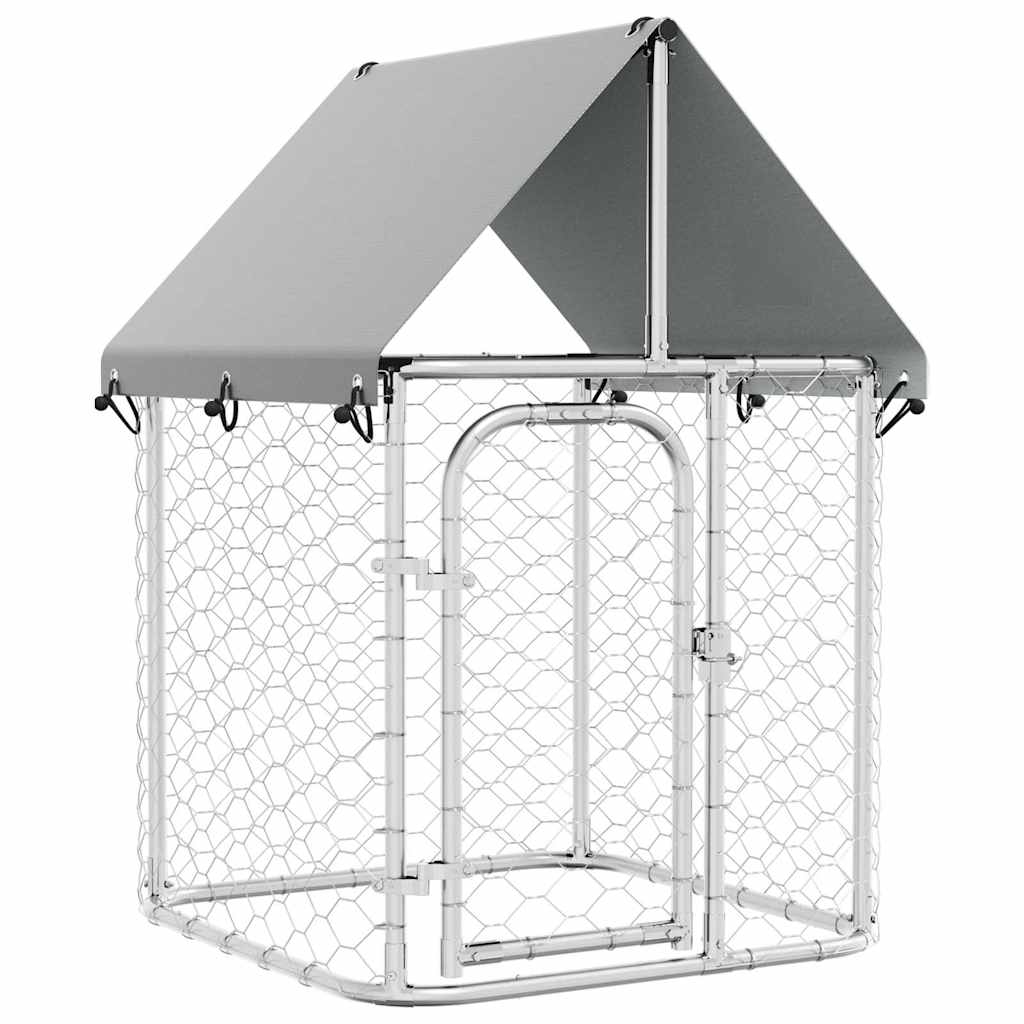 Outdoor Dog Kennel with Roof 100 cm 100 cm