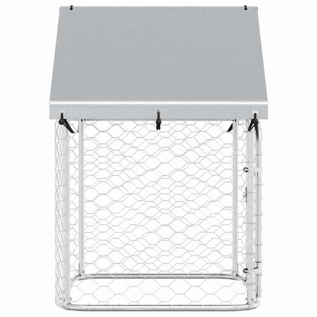 Outdoor Dog Kennel with Roof 100 cm 100 cm