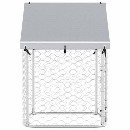 Outdoor Dog Kennel with Roof 100 cm 100 cm