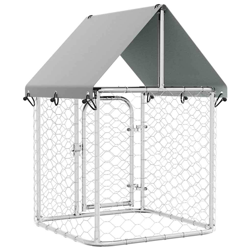 Outdoor Dog Kennel with Roof 100 cm 100 cm