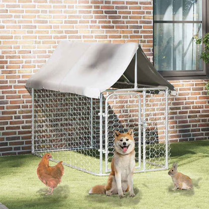 Outdoor Dog Kennel with Roof 200 cm 100 cm