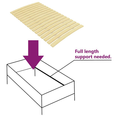 vidaXL Slatted Bed Base | Brown | Solid poplar wood | 120x200 cm | Foldable 6